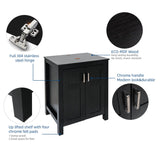 Elecwish Black Bathroom Vanity Set Combo with Vessel Sink HW1120, view 5