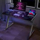 Elecwish Tempered Glass Desktop RGB LED Gaming Desk S-001, view 2