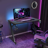 Elecwish Tempered Glass Desktop RGB LED Gaming Desk S-001, view 4
