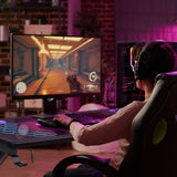Elecwish Tempered Glass Desktop RGB LED Gaming Desk S-001, view 5