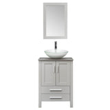 Elecwish Gray Wood Bathroom Cabinet Combo Set BV1010-GY, view 4