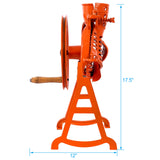 ELECWISH Heavy Duty Manual Corn Sheller with Wooden Handle - Cast Iron, Orange, view 4