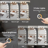 Elecwish Hollywood Vanity Mirror with Lights 17 Bulbs BA061, view 3