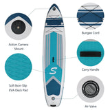 Elecwish Inflatable Paddle Board with Seat 11' x 32'' x 6" OD004, view 4
