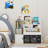 Elecwish Kids Bookshelf and Toy Storage Organizer with Blackboard BB011, view 2