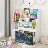 Elecwish Kids Bookshelf and Toy Storage Organizer with Blackboard BB011, view 5