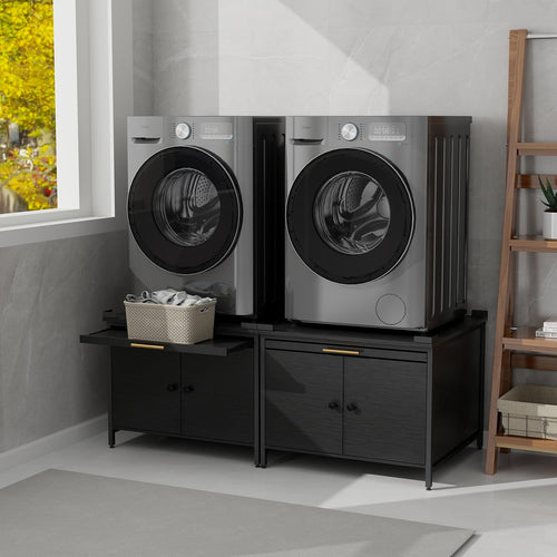 Elecwish Laundry Pedestal for Washer and Dryer, Heavy Duty 29" Universal Washing Machine Stand with Adjustable Feet and 4 Panel Corner, 700LBS Capacity, Fit Anti-Vibration Design HO8043