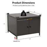 Elecwish Laundry Pedestal for Washer and Dryer, Heavy Duty 29" Universal Washing Machine Stand with Adjustable Feet and 4 Panel Corner, 700LBS Capacity, Fit Anti-Vibration Design HO8043, view 5