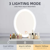 Elecwish Makeup Vanity Table Set with 3 Modes Adjustable Lighted Mirror HW1151, view 3
