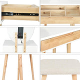 Elecwish Makeup Vanity Table Set with 3 Modes Adjustable Lighted Mirror HW1151, view 4