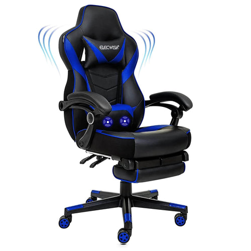Elecwish Massage Gaming Chair with Footrest OC112