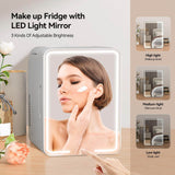 Elecwish Mini Refrigerator 10L Makeup Fridge WIth Mirrored Door AS010-10L-Cooling & Heating, view 2
