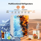 Elecwish Mini Refrigerator 10L Makeup Fridge WIth Mirrored Door AS010-10L-Cooling & Heating, view 3