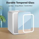 Elecwish Mini Refrigerator 8L Makeup Fridge WIth Mirrored Door AS010-8L- Cooling & Heating, view 2