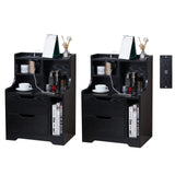 Elecwish Nightstand with Charging Station IF014, view 3