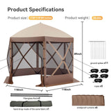 Elecwish Pop Up Canopy Tent 6 Person Instant 10 x 10 ft Outdoor Mesh Screen Camping Gazebo Portable Shelter with Portable Carry Bag for Outdoor Camping, Beach, Picnic, Lawn and Backyard OD017, view 2