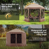Elecwish Pop Up Canopy Tent 6 Person Instant 10 x 10 ft Outdoor Mesh Screen Camping Gazebo Portable Shelter with Portable Carry Bag for Outdoor Camping, Beach, Picnic, Lawn and Backyard OD017, view 4