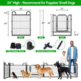 Elecwish Puppy Playpen Small Dog Fence 24in High-6 Panels and 8 Panels PS770 PS773, view 3