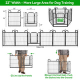 Elecwish Puppy Playpen Small Dog Fence 24in High-6 Panels and 8 Panels PS770 PS773, view 4