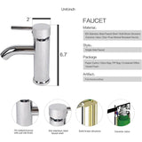 Elecwish Rectangle Ceramic Bathroom Vessel Sink with Pop Up Drain HW1097, view 5