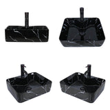 Elecwish Rectangular Ceramic Vessel Sink BA037, view 5