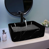 Elecwish Rectangular Ceramic Vessel Sink BA037, view 6