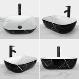 Elecwish Rectangular Ceramic Vessel Sink BA038, view 5