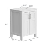 Elecwish Bathroom Vanity 24" HW1120-WH, view 5