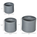 ELECWISH Set of 3 MgO Outdoor Planters with Drainage Holes - Stackable, UV-Resistant, view 4