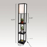 Elecwish Shelf Floor Lamp Without Led Bulbs LA003, view 6