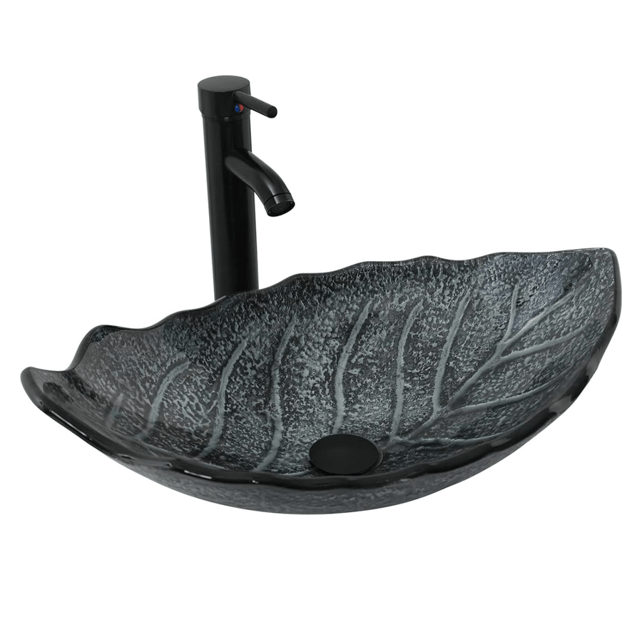 Elecwish Silver Leaf Shaped Bathroom Sink-BA008