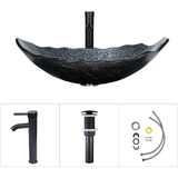 Elecwish Silver Leaf Shaped Bathroom Sink-BA008, view 4