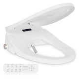 Elecwish Smart Heated Toilet Seat for Short V-Shaped Toilets – Bidet Warm Water Wash, Self-Cleaning Nozzle, Warm Air Dryer, Deodorizer, Soft-Close Lid, LED Night Light & Touch Panel, Easy Install AS041, view 3