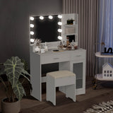 Elecwish Vanity Desk with Mirror and Lights IF010, view 2