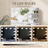 Elecwish Vanity Desk with Mirror and Lights IF010, view 6