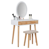 Elecwish Vanity Makeup Table Set with Adjustable LED Mirror IF11213, view 3