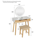 Elecwish Adjustable LED Touch Screen Vanity Table HW1083, view 6
