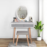 Elecwish Modern Vanity Table with Adjustable Mirror HW1012/13, view 3