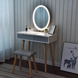 Elecwish Modern Vanity Table with Adjustable Mirror HW1012/13, view 4