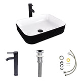 Elecwish Blue Bathroom Vanity Sink Set With Mirror BV1010-BU, view 6