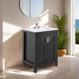 Elecwish White Drop In Ceramic Vessel Sink For Bathroom BA019, view 6