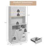 Elecwish White Kitchen Pantry Storage Cabinet IF085/IF092, view 3