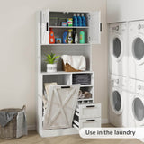 Elecwish White Kitchen Pantry Storage Cabinet IF085/IF092, view 6