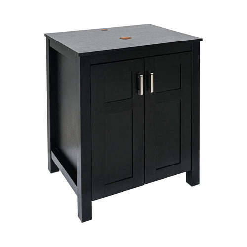 Elecwish Wood Black 24 Inches Bathroom Vanity Without Mirror-HW1120