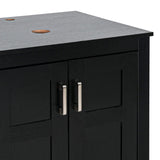 Elecwish Wood Black 24 Inches Bathroom Vanity Without Mirror-HW1120, view 6