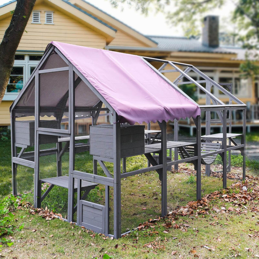 Elecwish Wooden Catio Cat Enclosure PF014