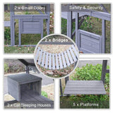 Elecwish Wooden Catio Cat Enclosure PF014, view 4