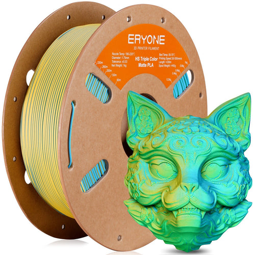 Eryone (Bundle Sale) PLA Matte High-Speed Triple-Color Filament  ，1kg  (MOQ:10 Rolls,Mixable )