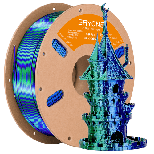 Eryone (Bundle Sale)PLA Silk Dual-Color Filament，1kg  (MOQ:10 Rolls,Mixable )