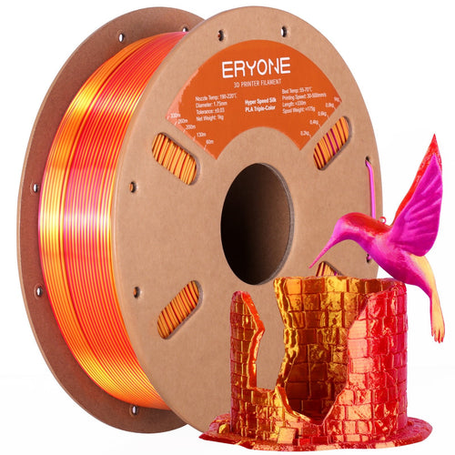 Eryone (Bundle Sale)PLA Silk High-Speed Triple-Color Filament ，1kg  (MOQ:10 Rolls,Mixable )
